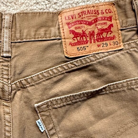 LEVI'S 505 White Tag Camel Jeans Size 29/30 - Picture 1 of 5